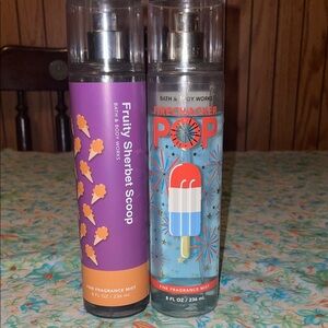 Bath & Body Works Fruity Sherbet Scoop & Firecracker mist (8oz)